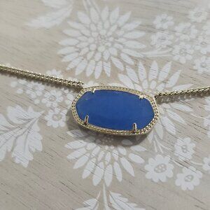 Kendra Scott Periwinkle Blue Gold Dylan Necklace